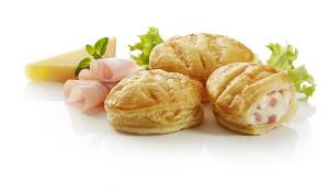 Mini Puff Pastries Cheese & Ham